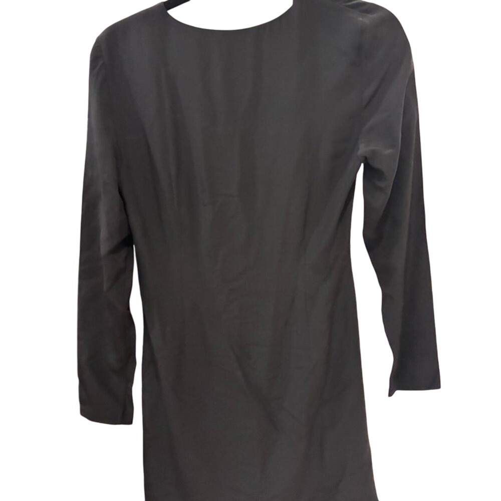 Club Monaco Silk‎ Side Drape Dress - Black, Sz 2 - Picture 6 of 6